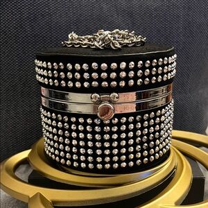 Black and Silver Studded Clutch